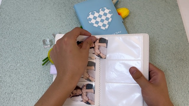 Amazon | カバー PU レザー フォト アルバム ハート ウィーブ 96